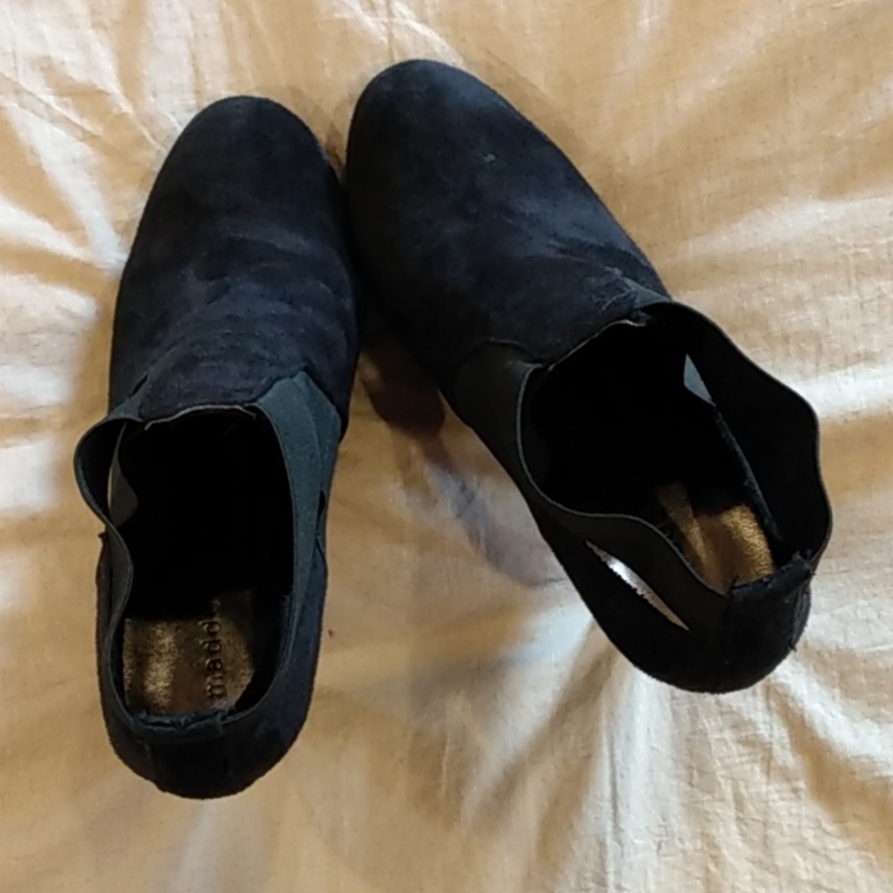 Suede high heel boots
